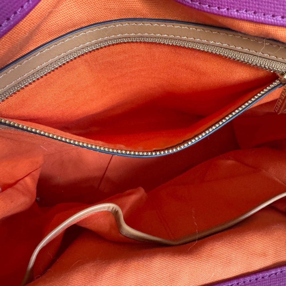 Authentic Tory Burch Fushia and Cream Pierson Mini Tote with Gold Hardware - Picture 11 of 11